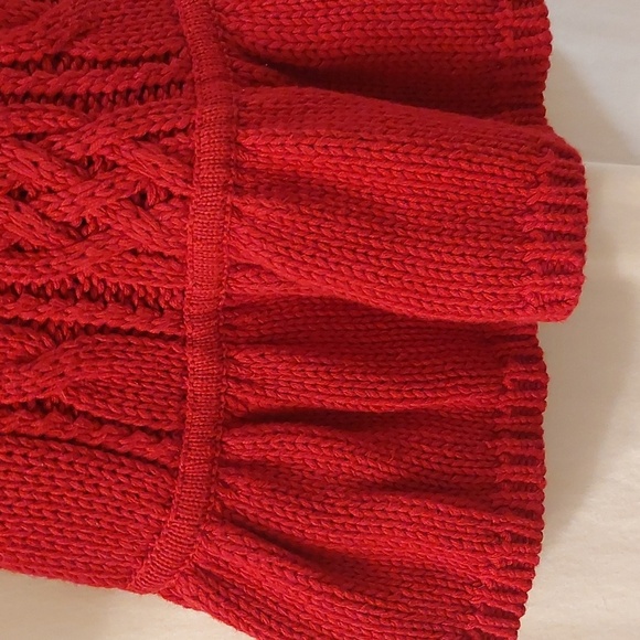 Baby Gap Red Hooded Sweater Dress.  Size 12-18 Mos - Picture 3 of 7